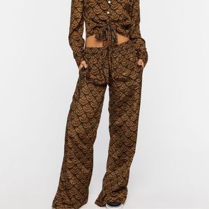 Forever 21 Ornate Wide Leg Pants